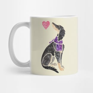 Watercolour Saluki (black and tan) Mug